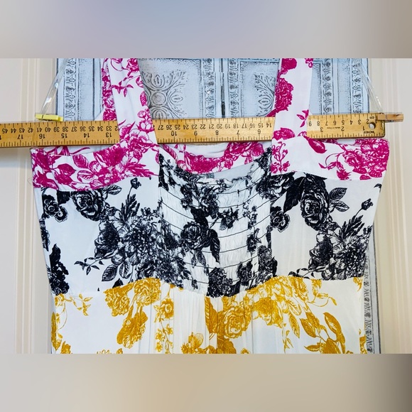 BNWT MSK Maxi Dress Beautiful Color-Block Foral Patter, SOOO Light & Comfortable - Picture 11 of 16